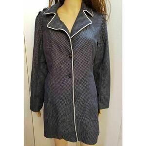 Live A Little Trendy Chic Women's Polka dot Jacket Coat Two buttons Size M